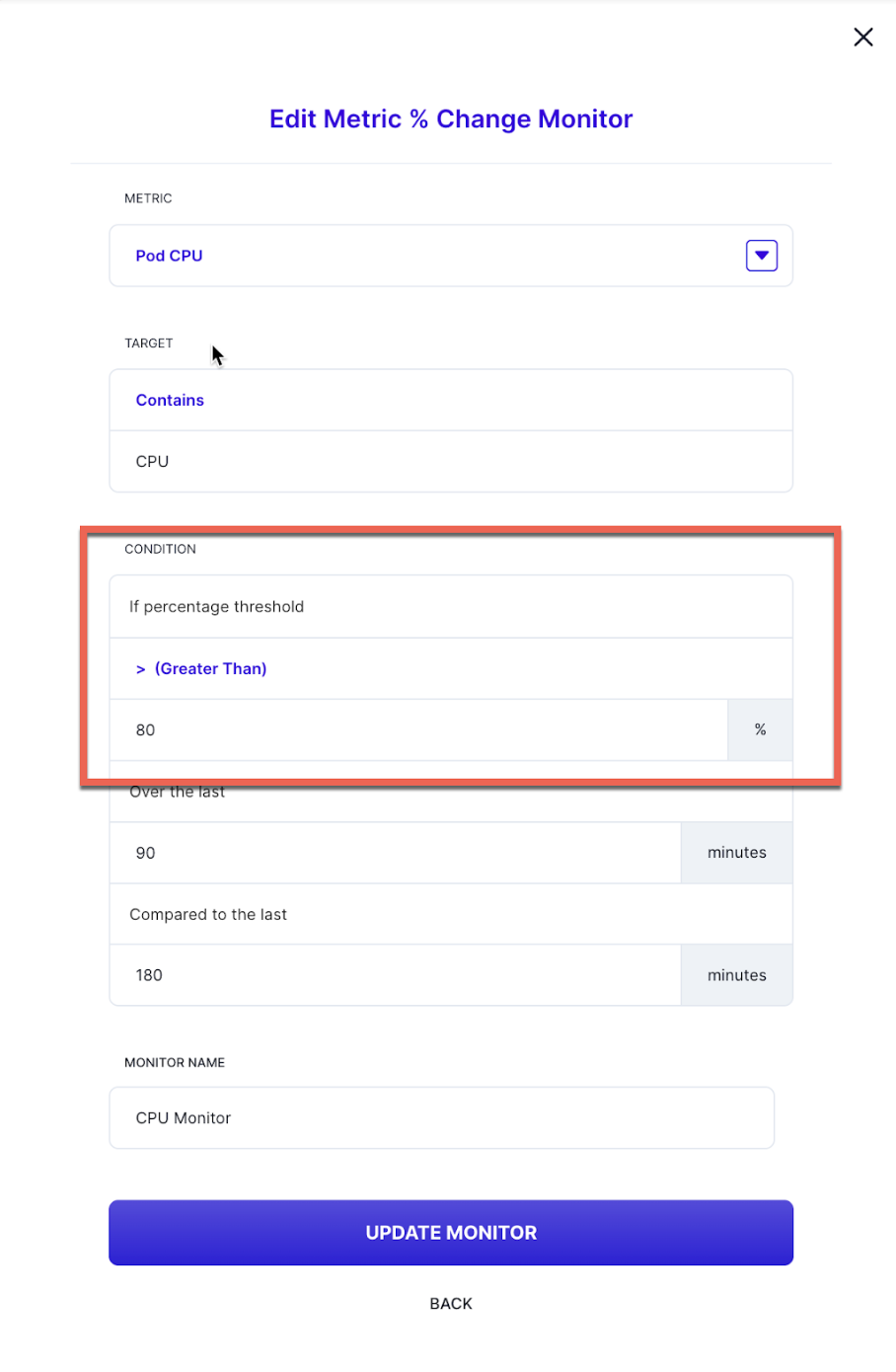 ContainIQ custom monitor alert