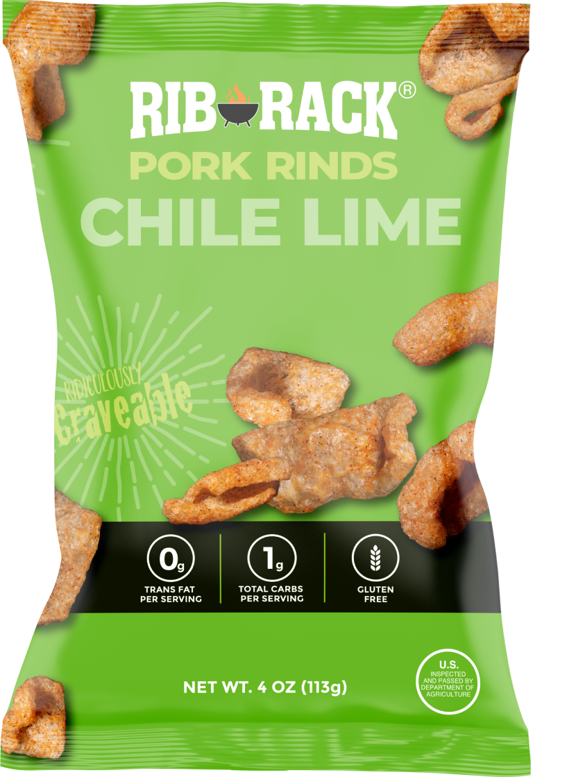 Rib Rack BBQ Chile Lime Pork Rinds