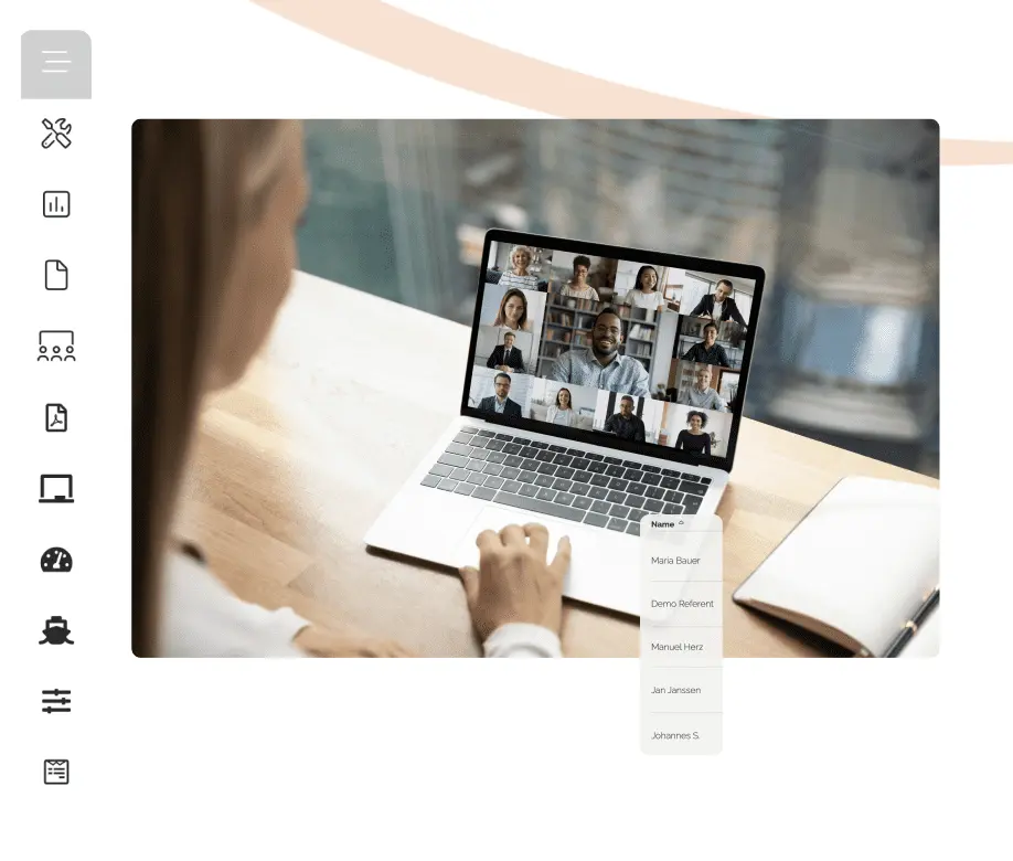 Aufzeichnung einer Konferenz