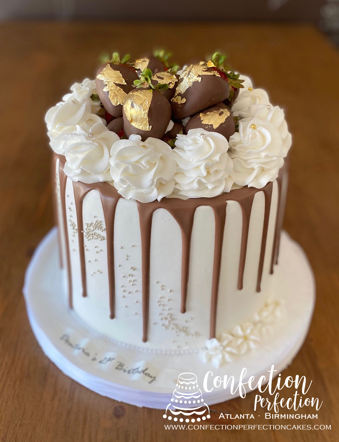 Gold chocolate drip cake best sale