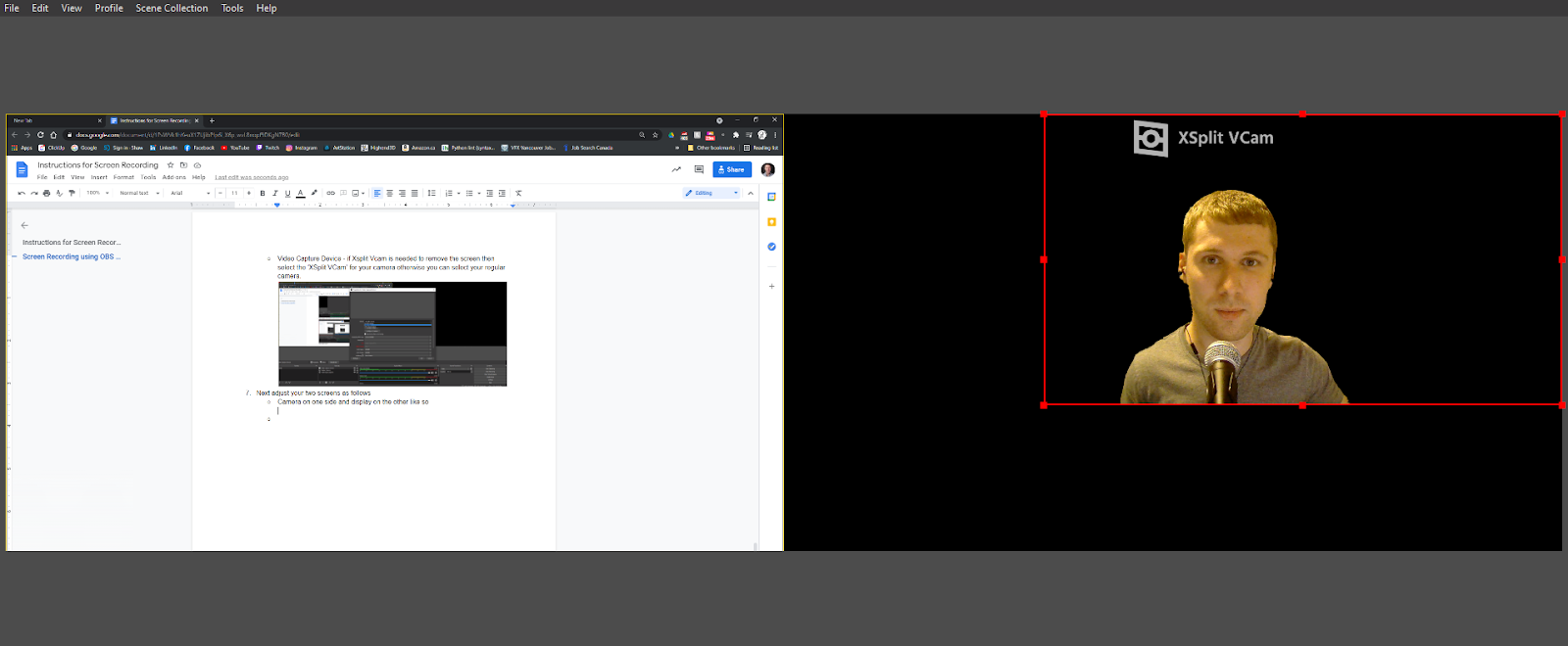 OBS adjusting capture display