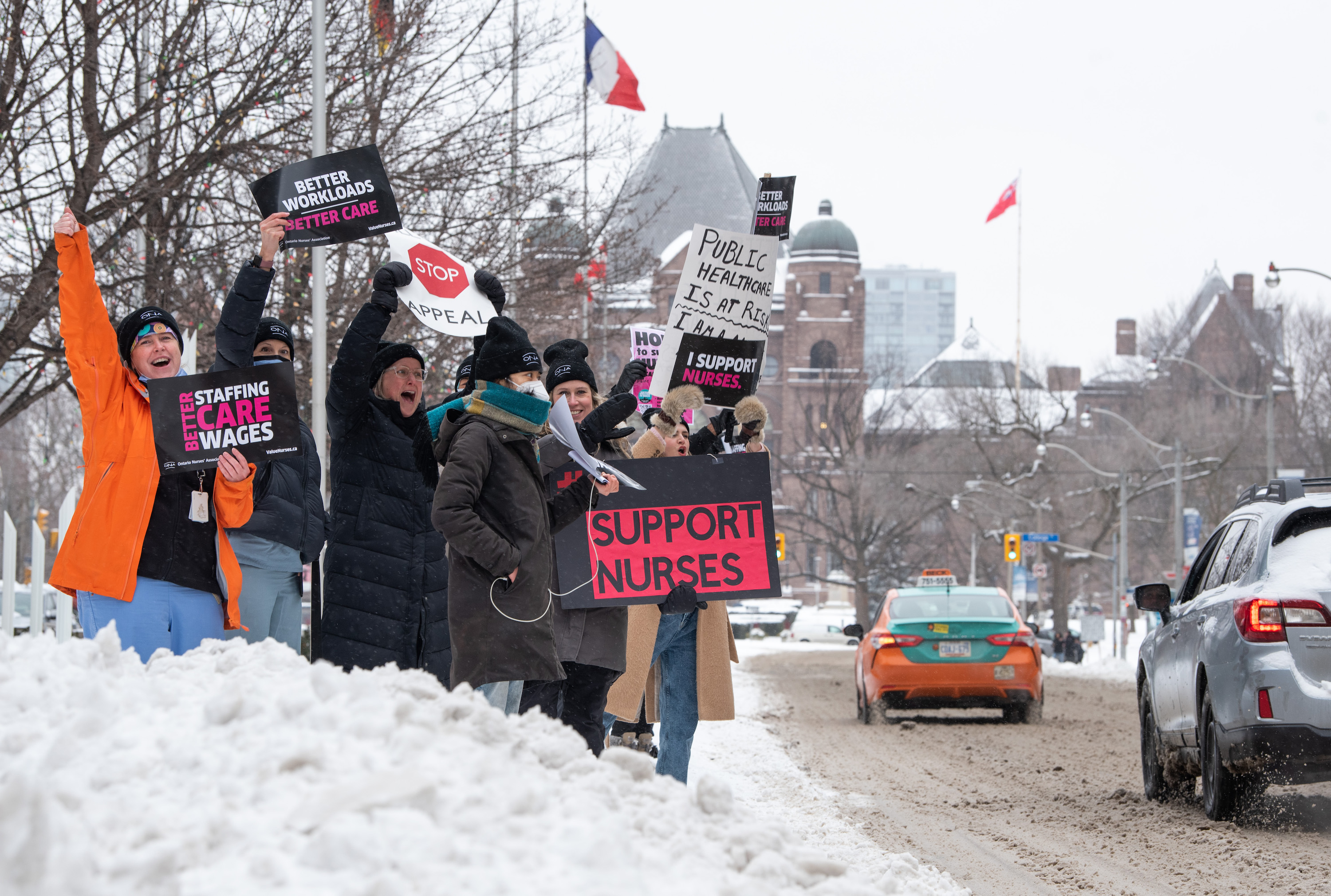 The Hoser Ontario Nurses Stage Picket Actions Across the Province