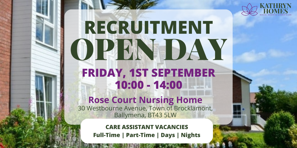 Recruitment fair will be open to the community of Ballymena at Rose Court care home 