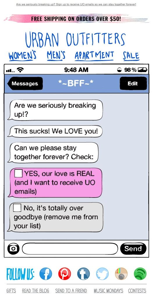 Win Back Your Unengaged Email Subscribers - Urban Outfitters Win Back Email
