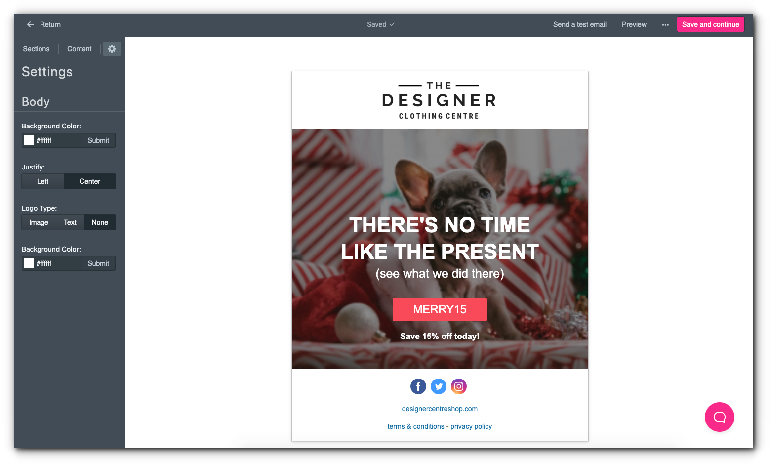Sendlane_Holiday_Funnel_Email_Editor