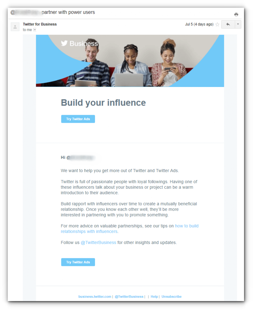 email campaigns to sell ads - email 8
