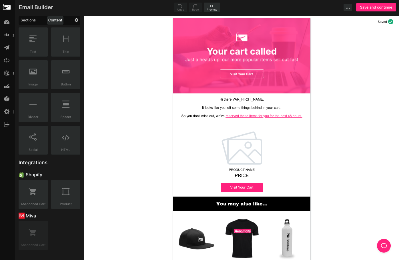 sendlane_abandoned_cart_email_automation
