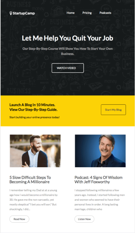 Less Is More Emails - Startup Camp