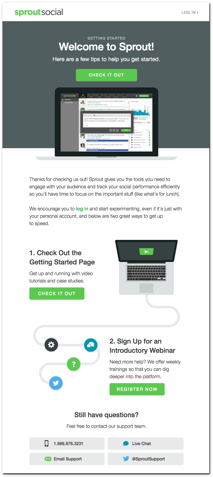 Welcome Email - Sprout Social