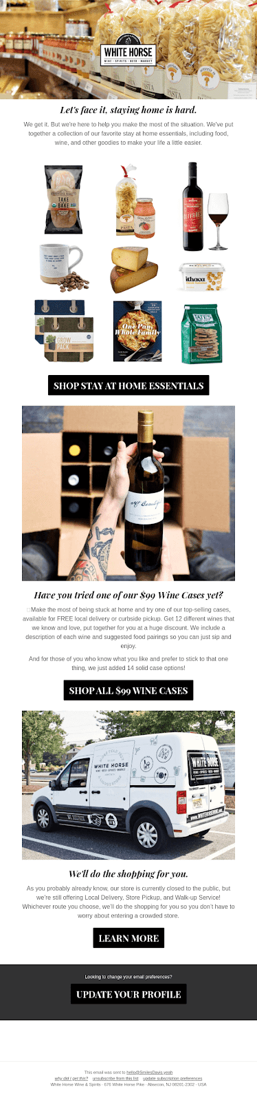 white_horse_covid_email_marketing_strategy