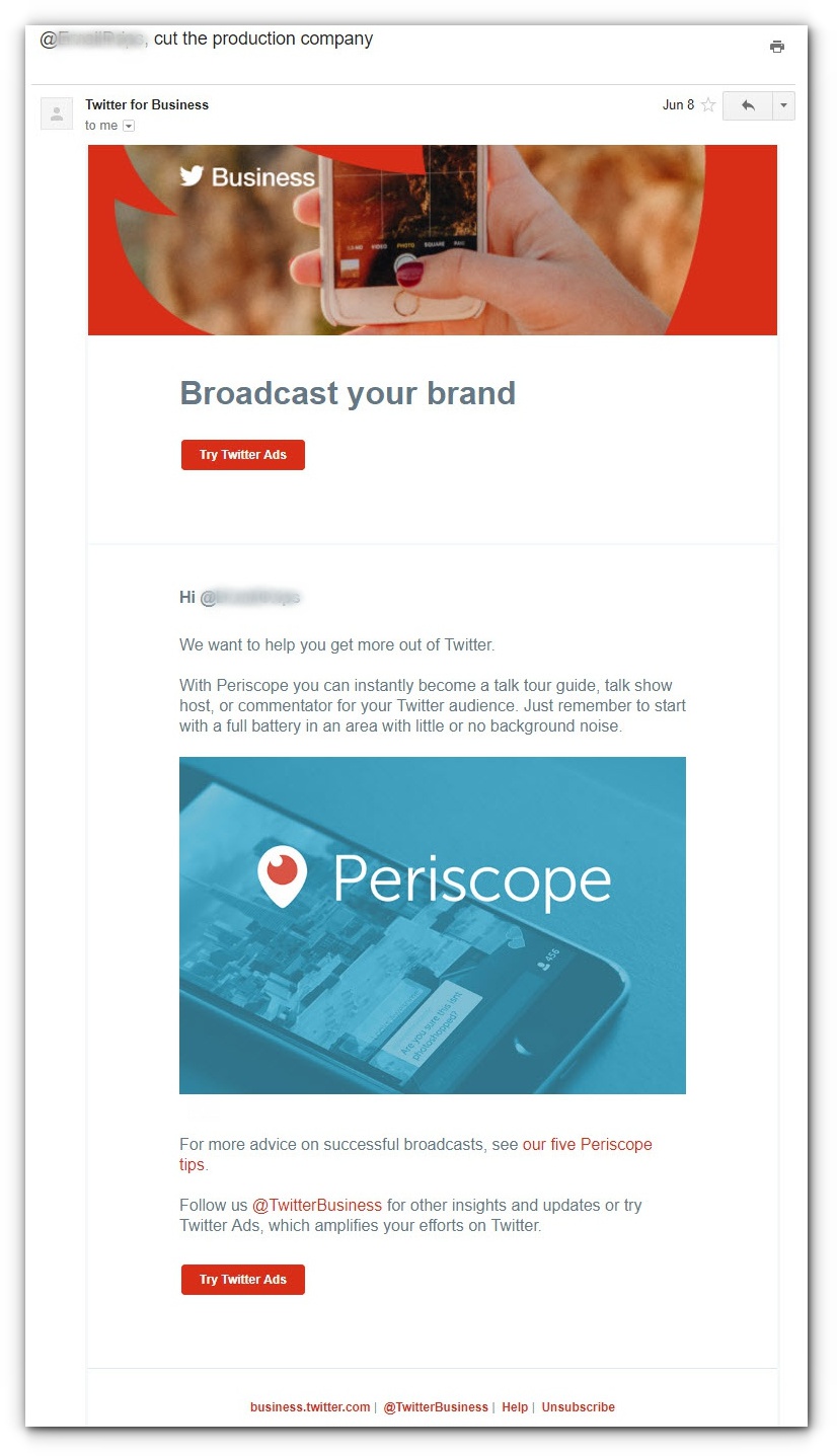 email campaigns to sell ads - email 4