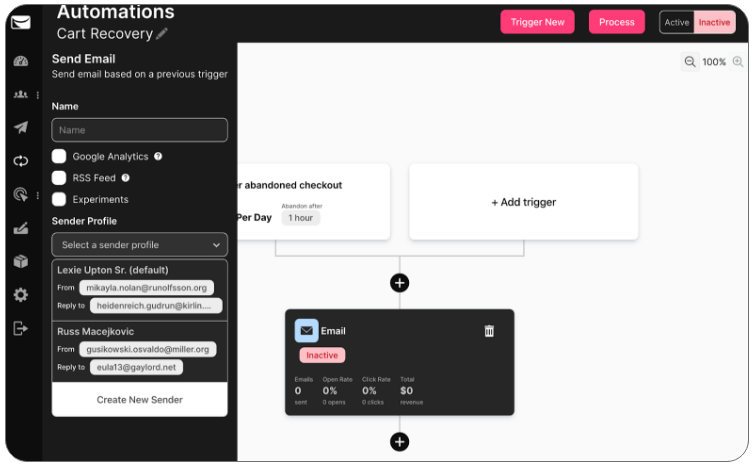 sendlane-abandoned-cart-automation-funnel