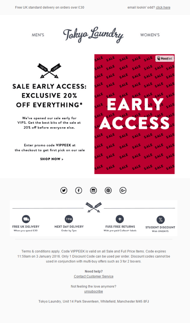 Tokyo Laundry | Email Design Inspiration