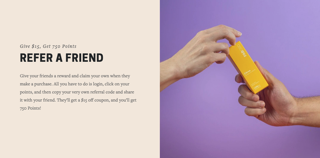 cbd referral program example