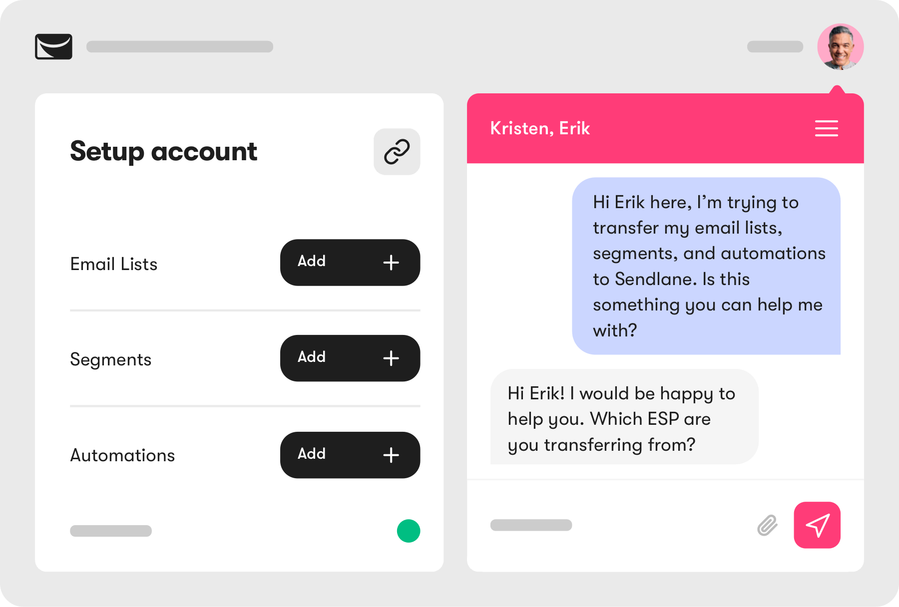 Setup account