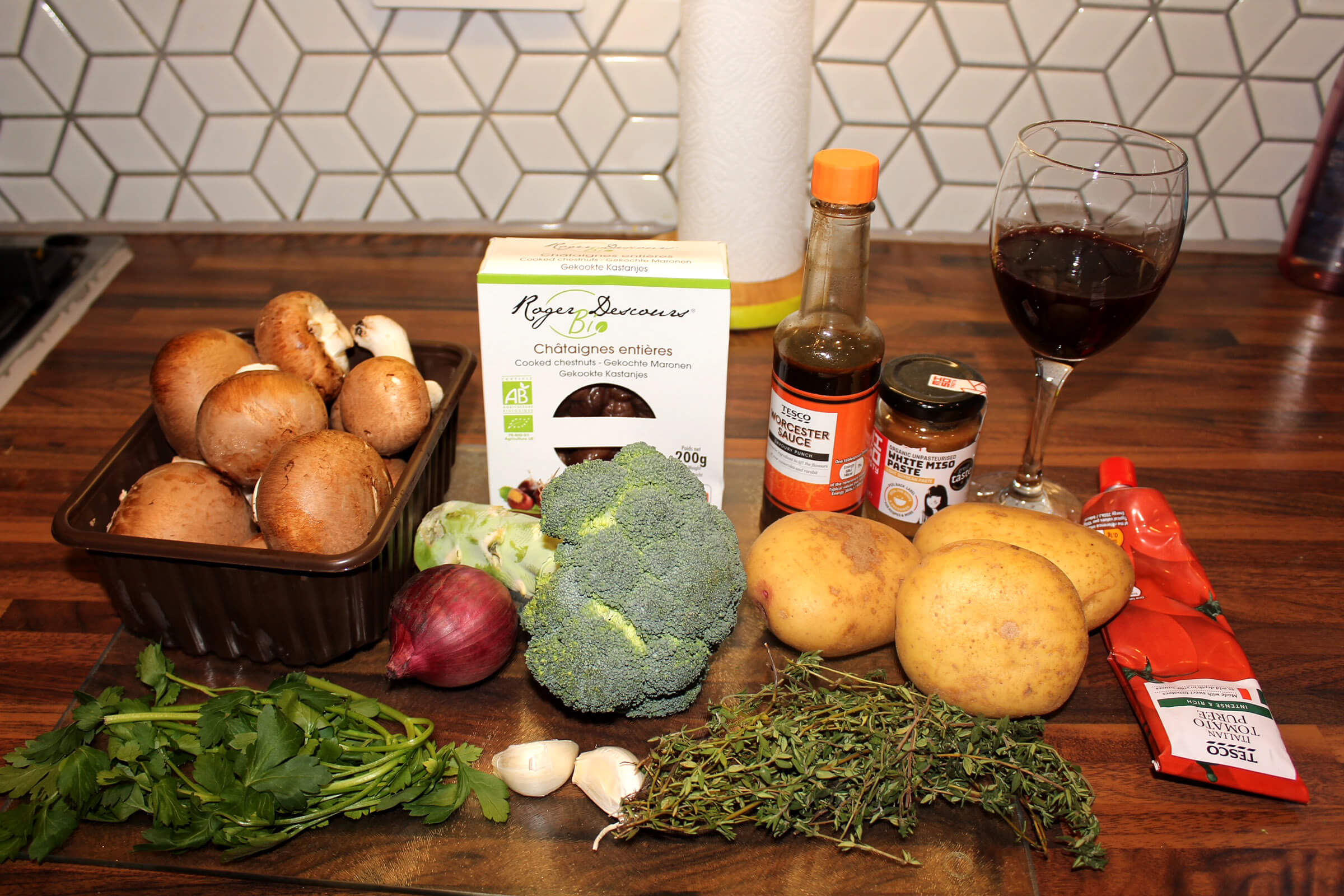 Vegan Chestnut, Thyme & Mushroom Casserole with Mash (How To Recipe)