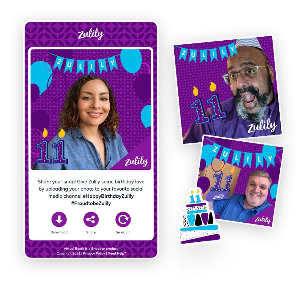 Company branded photo booth examples