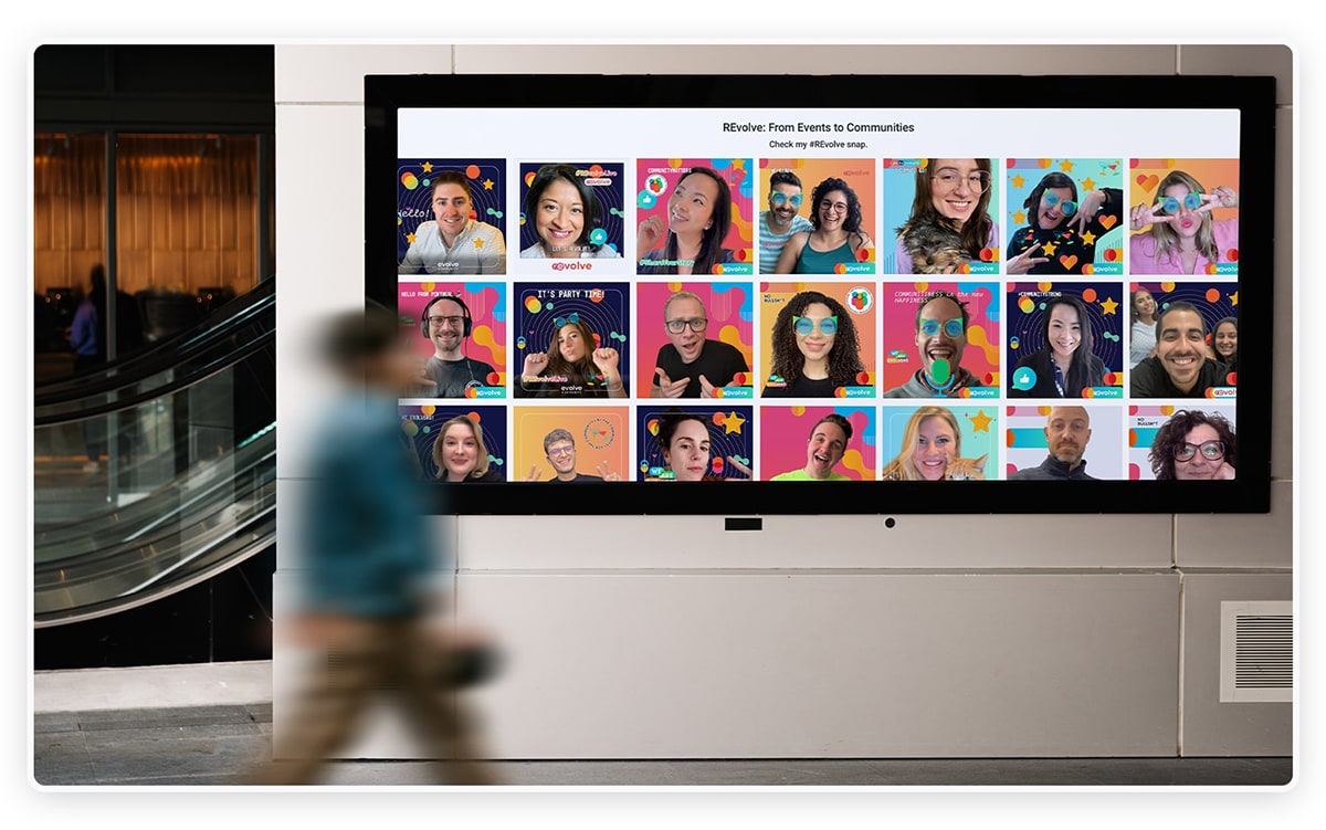 Embed on live displays.