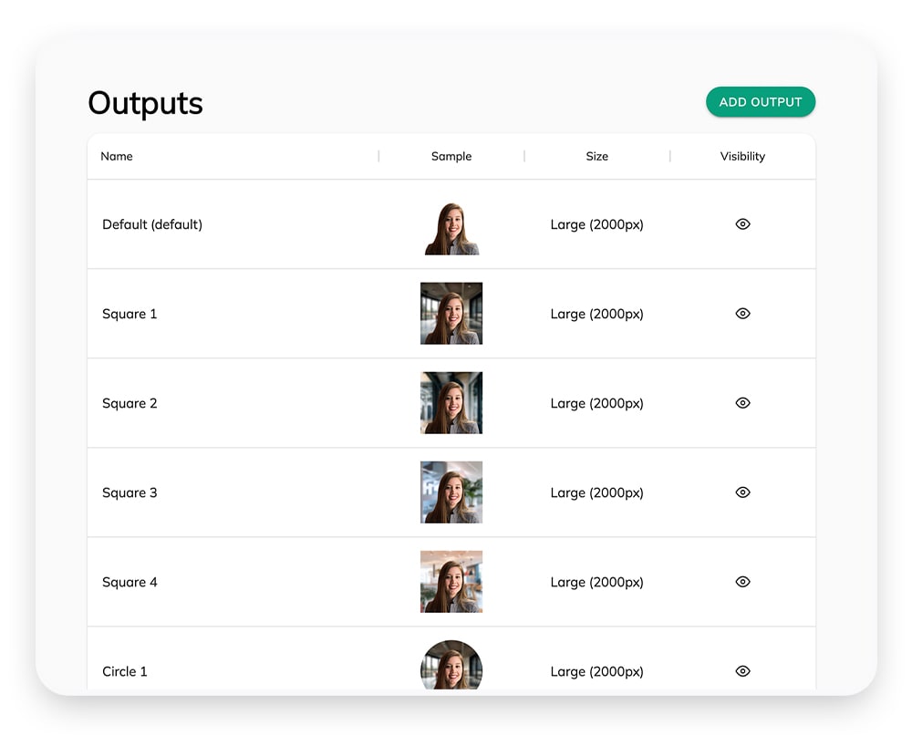 Studio Virtual Headshots Feature Custom Image Resizing
