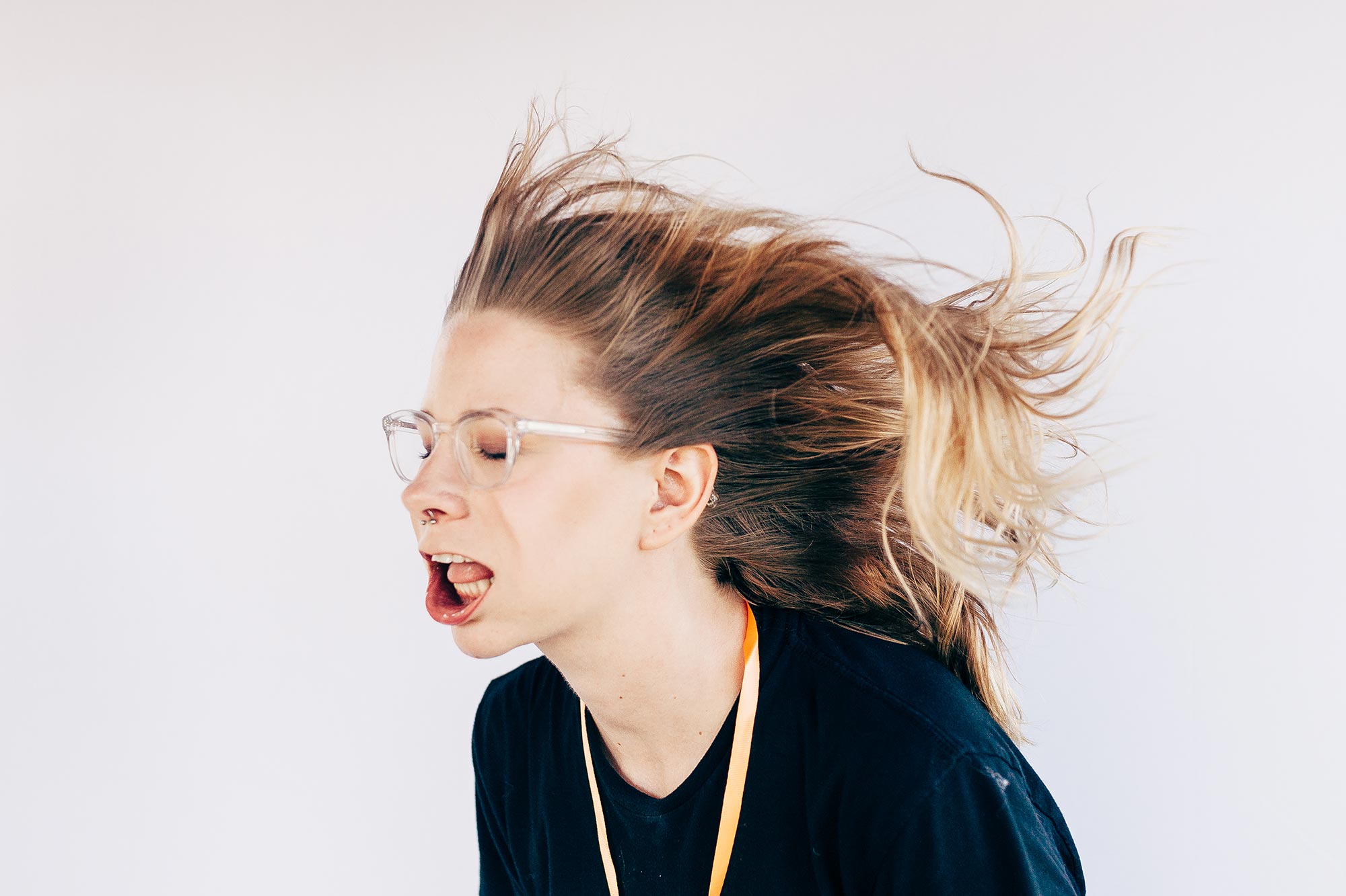 Leaf blower photo booth