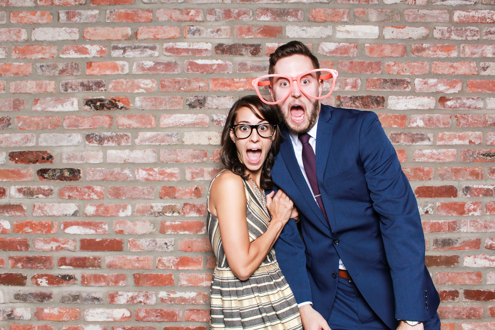 The nerdy photo booth pose
