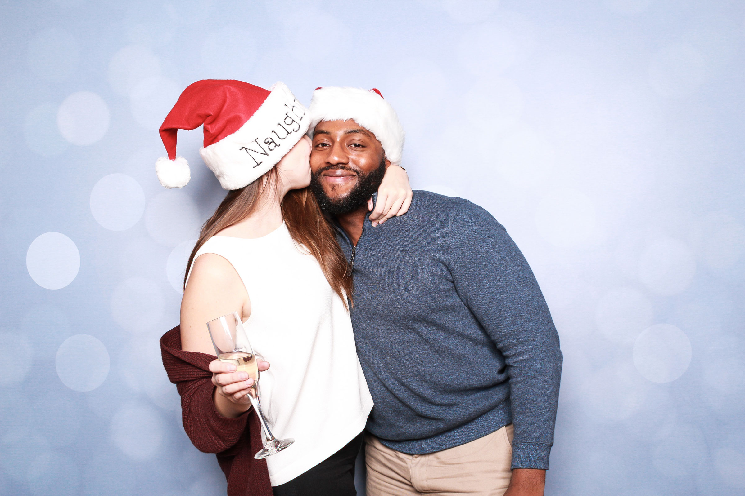 Couple photo booth pose