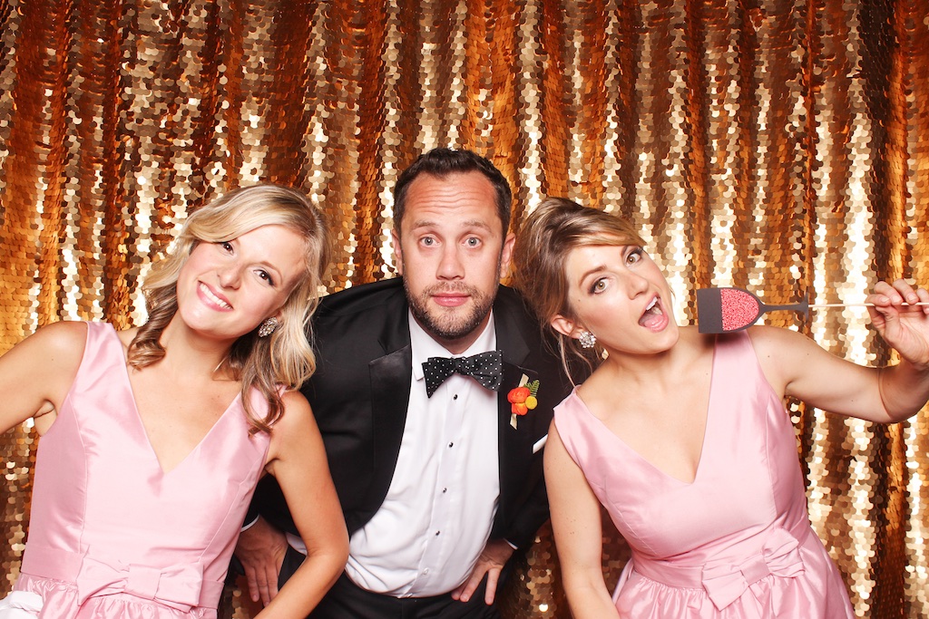 Gold sequin photo booth backdrop