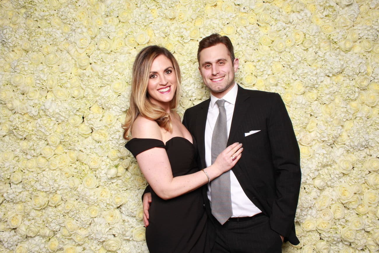 Photo booth floral backdrop