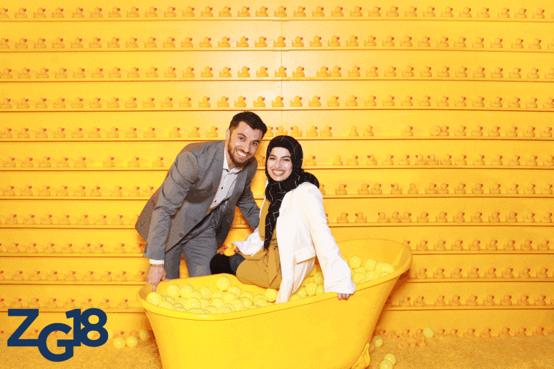 Yellow GIF Set Design Photo Booth