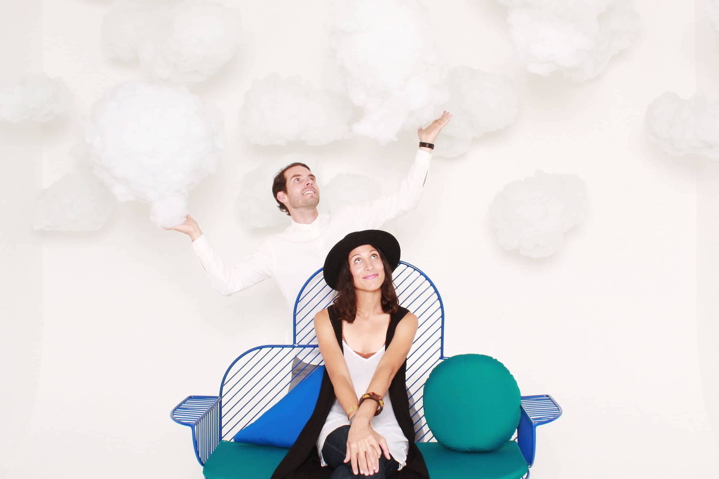 Flying in the clouds set design photo booth