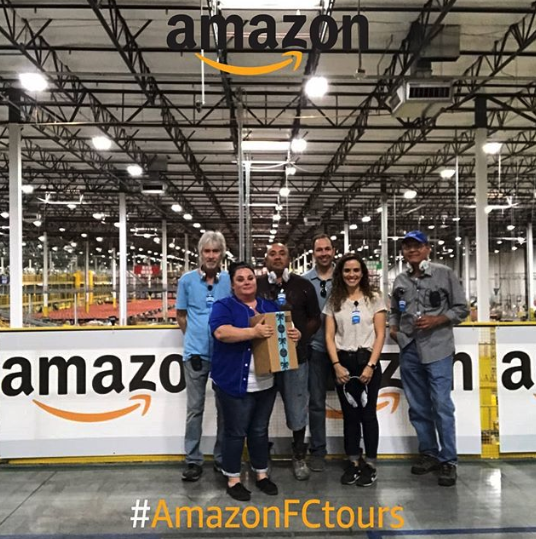 Amazon fulfillment center Selfie Stand