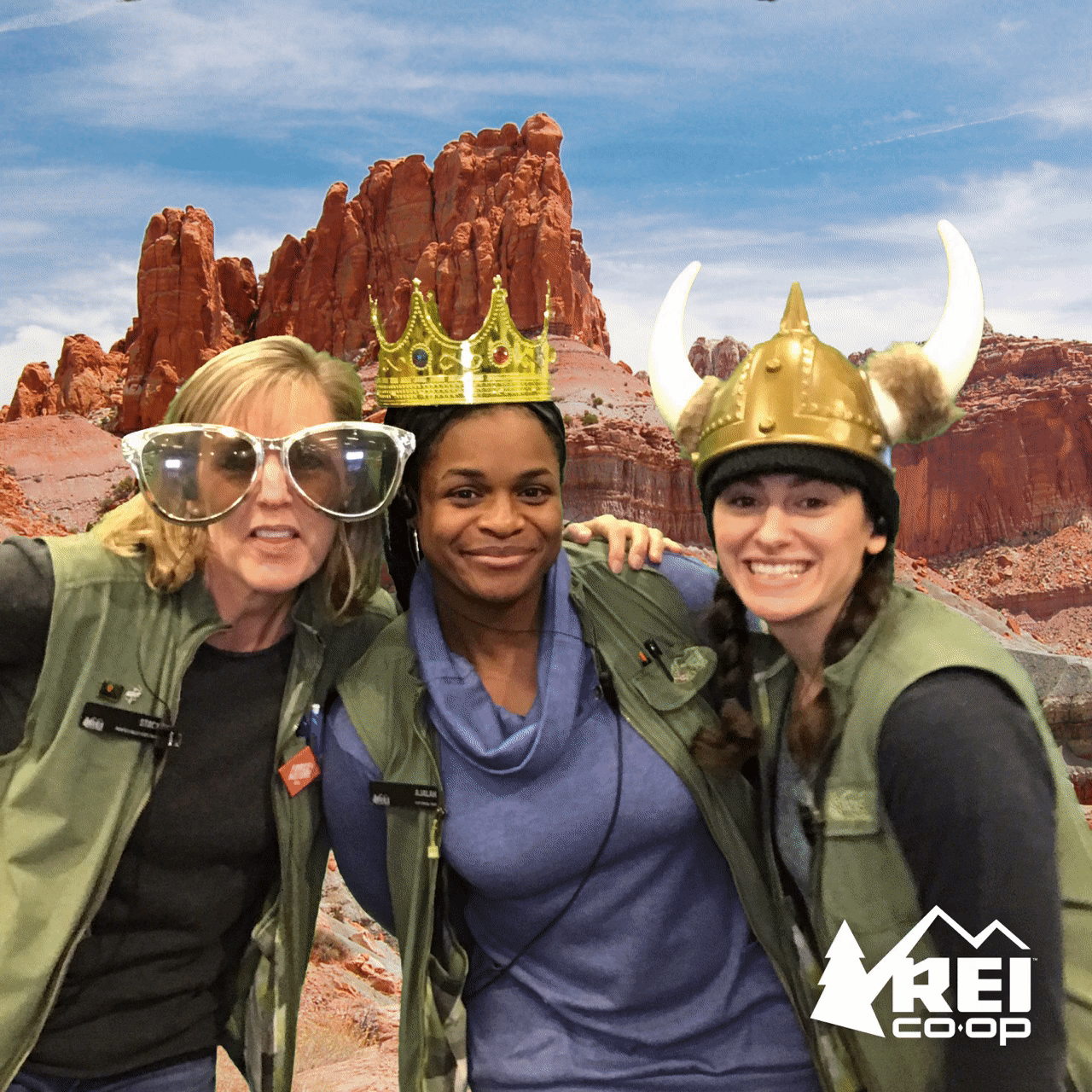 REI Selfie Stand holiday activation mass deploy photo booth