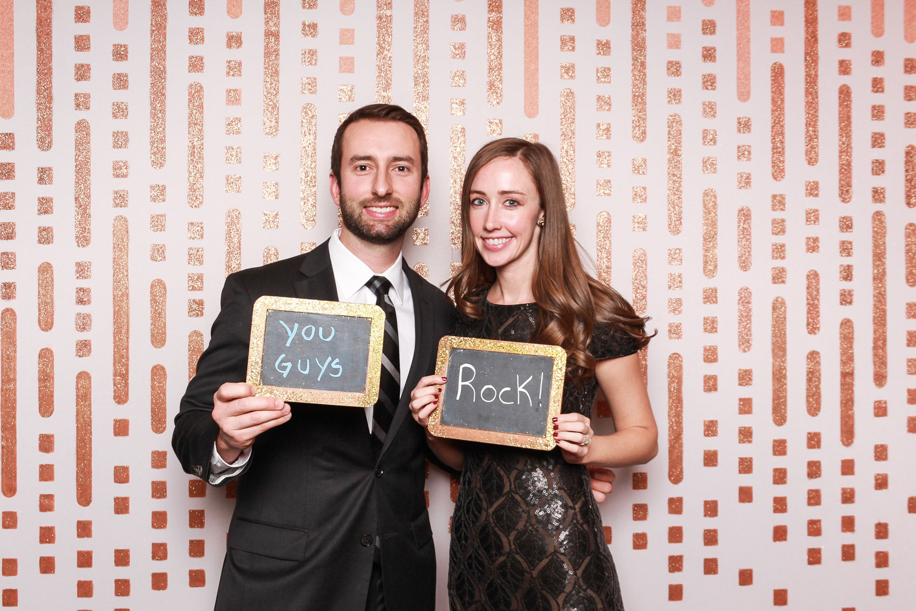 Rose gold wedding photo backdrop