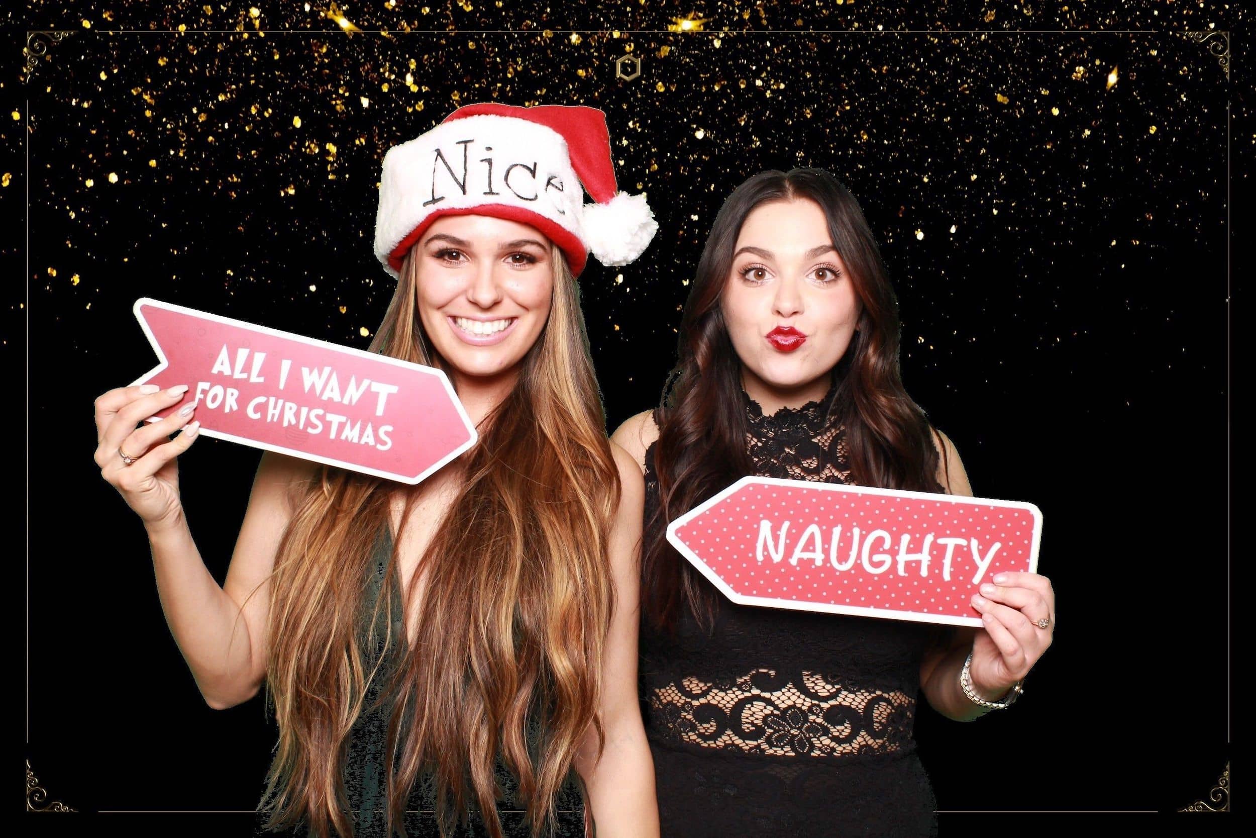 Christmas party photo booth green screen