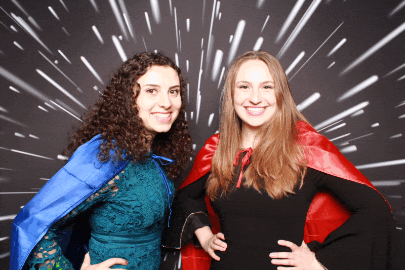 Microsoft Super Hero leaf blower photo booth experience