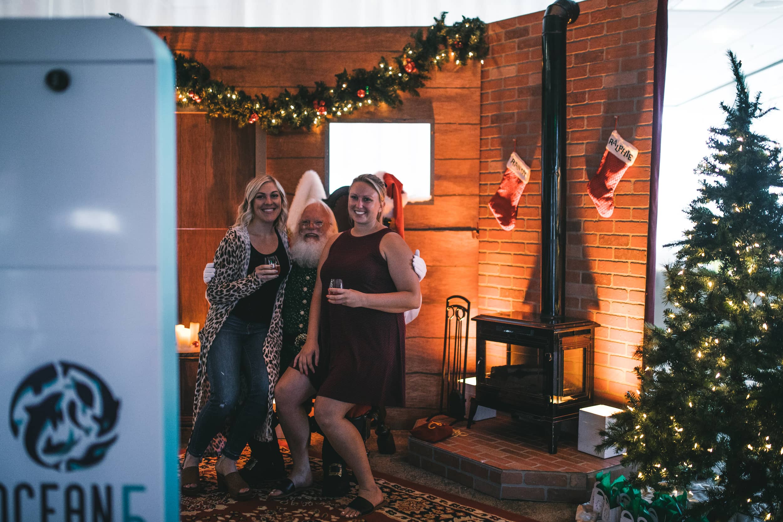 Holiday party photo booth fun