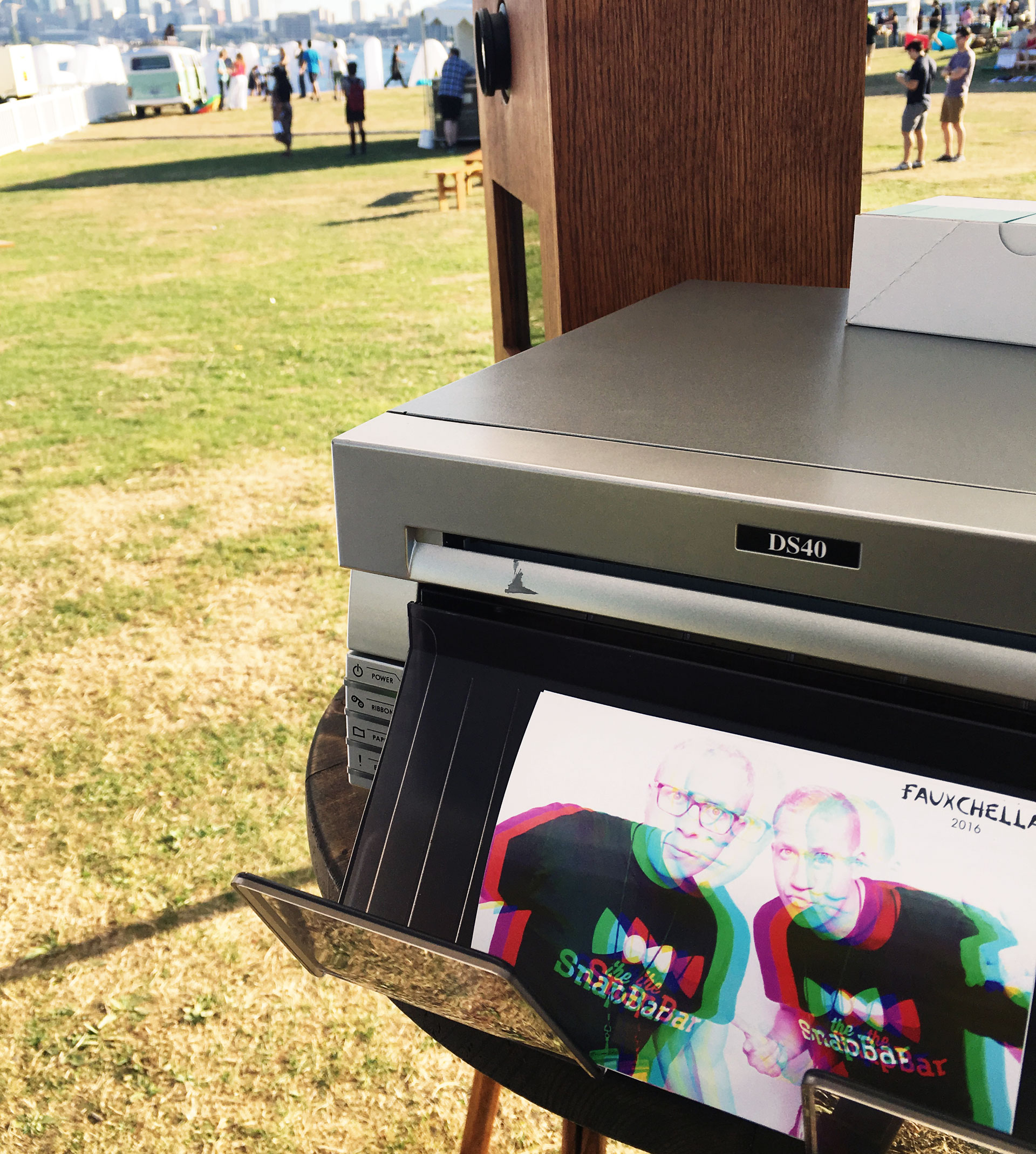 Fauxchella photo booth printing