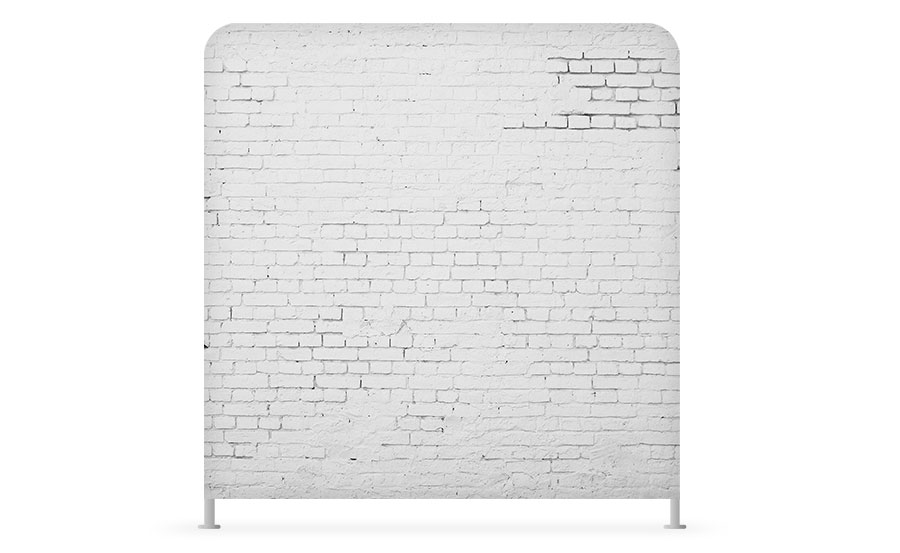 The SnapBar white brick backdrop