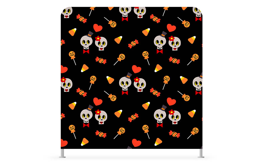 Custom Halloween photo booth party backdrop