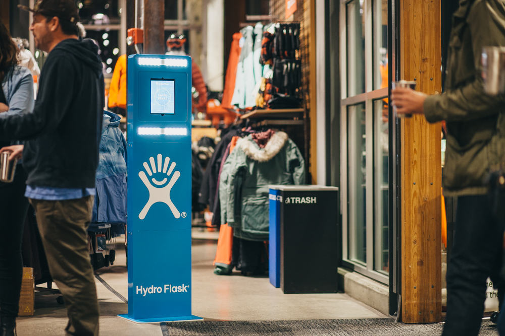 Hydro flask selfie stand photo experience