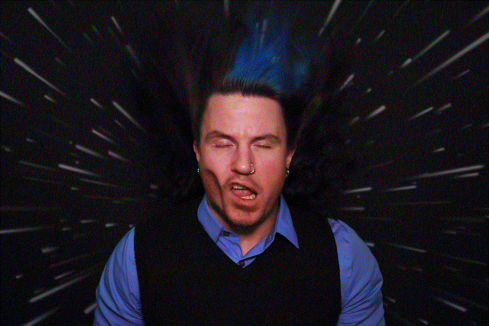 Leaf Blower Photo Booth GIF