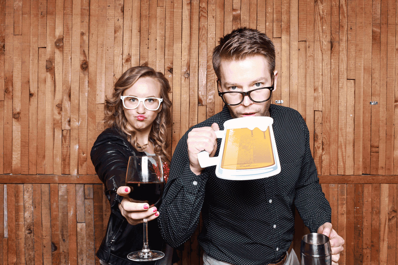 alcoholic photo booth props