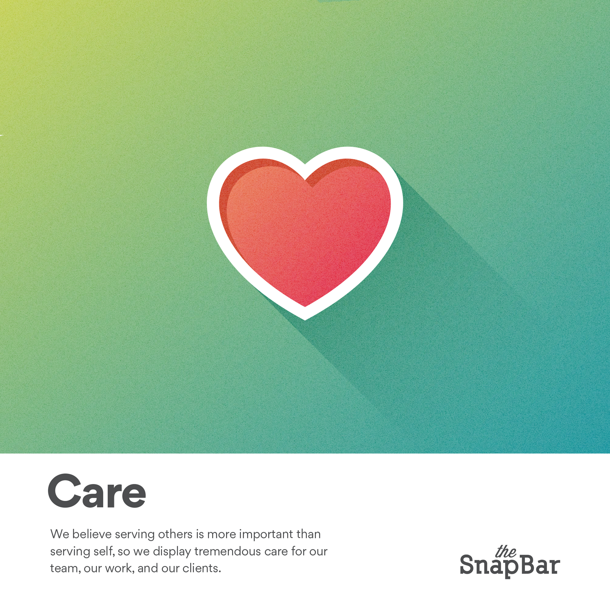 The SnapBar Core Values Care