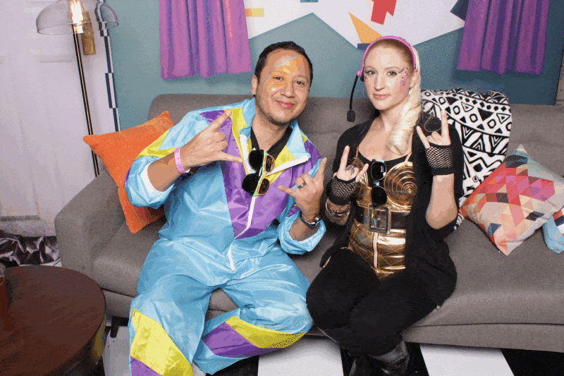 80's themed party photo booth experience