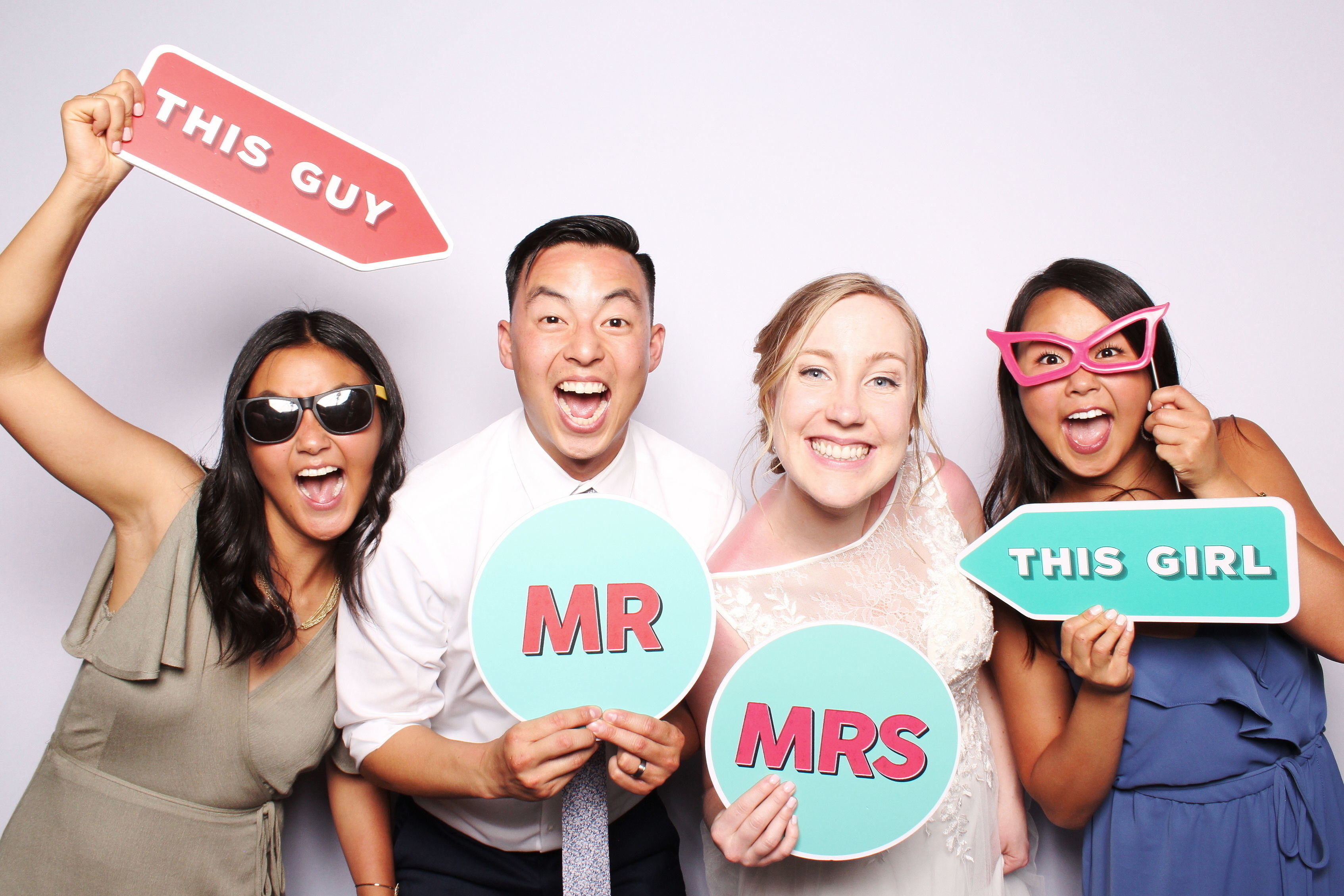 Family wedding photo booth