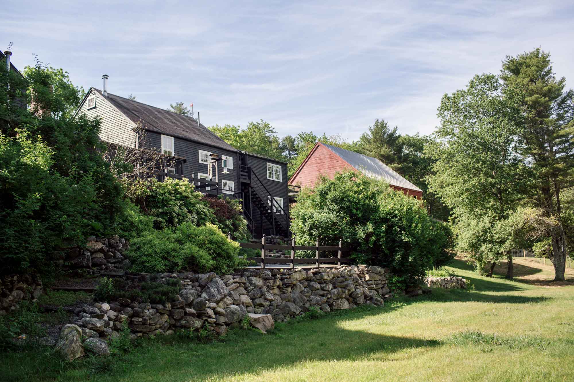 Outside the main building of the Squire Tarbox Inn