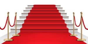 Red carpet stairs