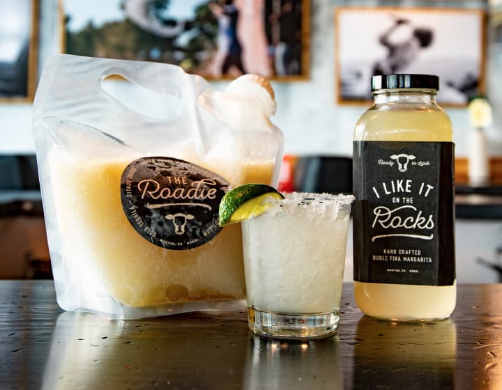 Hopdoddy booze to go, on the rocks and the roadie