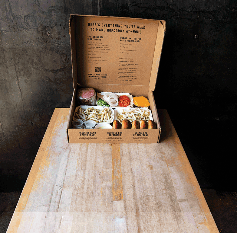 Doddy DIY Burger Kit and ingredients.