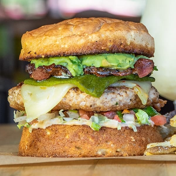 Gluten free Thunderbird burger.